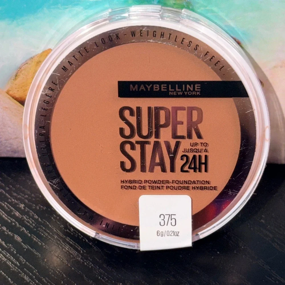 Maybelline Super Stay 24H Hybrid Powder Foundation 375 Matte Full Coverage 6g
